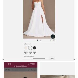 David’s Bridal wedding dress never worn size 8